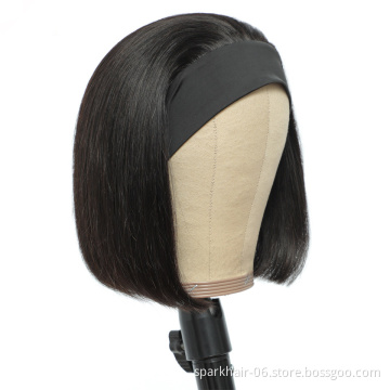 Wholesale Headband Wig Human Hair For Black Women,Remy Human Hair Headband Wig,Bob Headband Human Hair Wigs